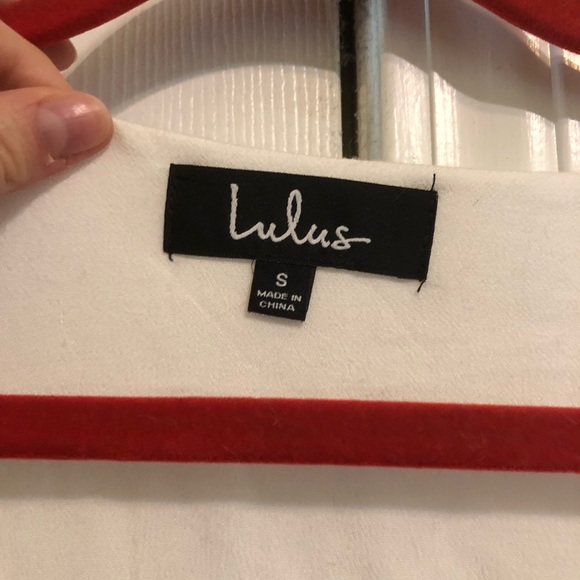 Lulu’s White Mini Dress Size Small NWT - Picture 9 of 9